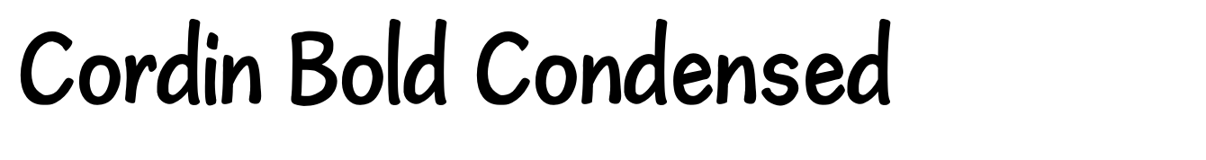 Cordin Bold Condensed